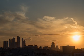 Fototapeta na wymiar view of Moscow City