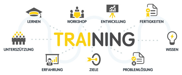 Training Vektor Grafik Icons Piktogramme