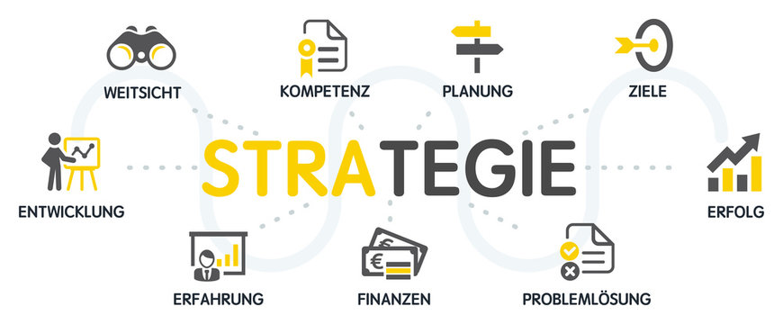 Strategie Vektor Grafik Icons Piktogramme