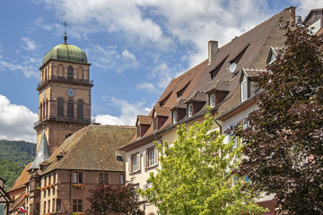 Kaysersberg. Eglise sainte Croix, Alsace, Haut Rhin. Grand Est	
