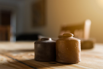 old clay ink wells