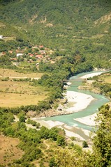Fototapeta na wymiar Campagne dans la région de Përmet (Albanie) 