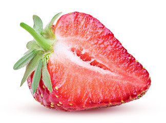 Strawberry cut in half