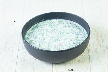 Russian Okroshka soup
