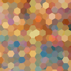 Abstract hexagons vector background. Geometric vector illustration. Creative design template. Beige, brown colors.