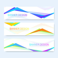 Modern abstract vector web banner template. Colorful Web Design Elements. Abstract geometric background web banner template. Header Design.