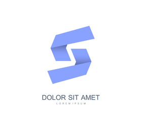 Vector Template Logo Letter S Line Design. Creative minimalism logotype symbol icon emblem.