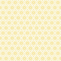 Retro Seamless Pattern Stars Yellow