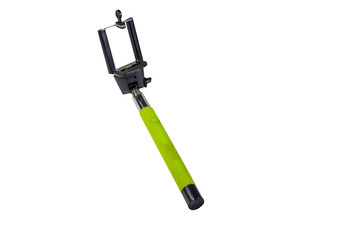 Monopod for selfie for smart phone isolated on white background