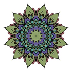 Modern Decorative Cicle Vector Shapes. Floral mandala. Vector illustration