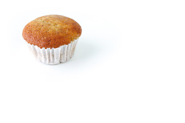 banana cake muffin cupcake pastry on white background