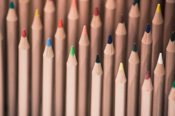 Many color pencils