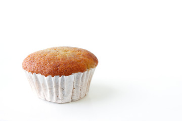 banana cake muffin cupcake pastry on white background