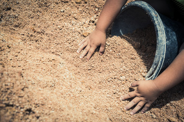 Child labor, Violence children and trafficking concept...