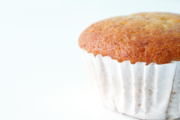 banana cake muffin cupcake pastry on white background