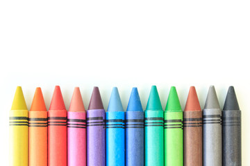 crayon drawing border multicolored background