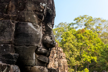 Bayon face Angkor wat Cambodia