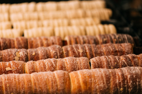 Prague. Trdelnik Or Trdlo Is A Traditional Delicacy, Found In ANumber Of Countries In Central Europe