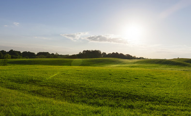 hilly uneven territory