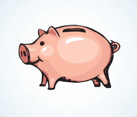 Money box. Vector symbol