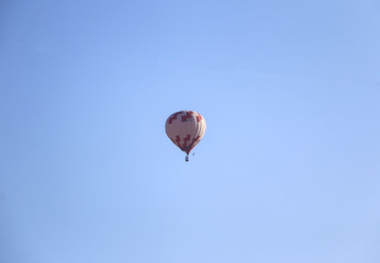 Hot Air Balloon. bright beautiful colored balloons fly over the city. Festival of Aeronautics 