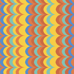 Vector ikat wave parrot feather seamless pattern for wrapping, fabric, textile, craft