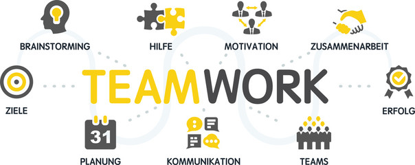 Teamwork Vektor Grafik Icons Piktogramme