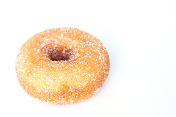 donut sugar on white background