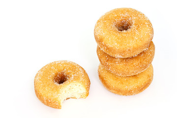 donut sugar on white background