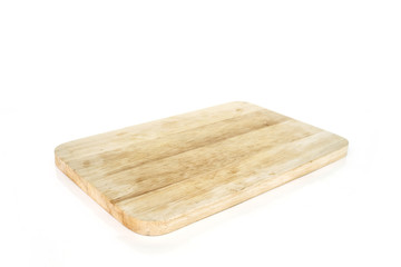 cutting board wooden on white background