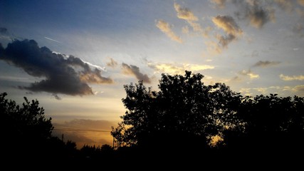 Fototapeta na wymiar Sunset Clouds And Colors