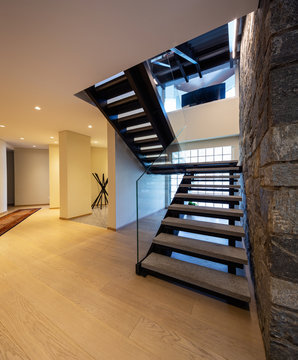 Entry with stone stairs, luxurious entrance