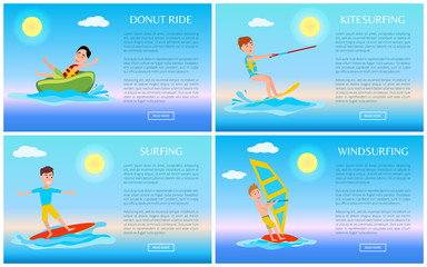 Donut Ride and Surfing Sport, Active Rest Banner