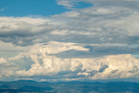 dramatic landscape Adriatic cloudy sky