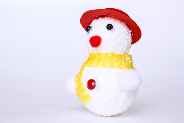 snowman christmas on white background