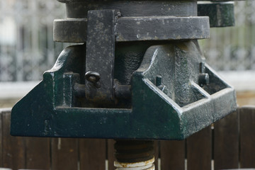 press for wine top of a simple mechanism crushes berries makes juice