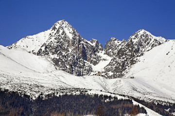 Obraz premium High Tatras near Tatranska Lomnica. Slovakia
