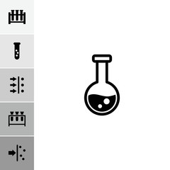Collection of 6 experiment filled icons