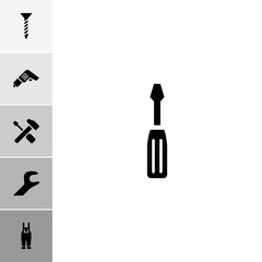 Collection of 6 screwdriver filled icons