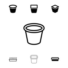 Collection of 7 potted filled and outline icons