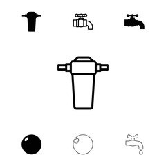 Collection of 7 spare filled and outline icons