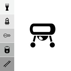 Collection of 6 drum filled icons