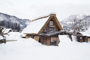 Gassho-style farmhouse in Shirakawa-go