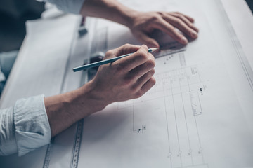 Male hand with drawing