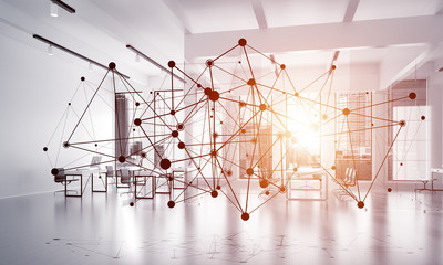 Networking and wireless connection as concept for effective modern business