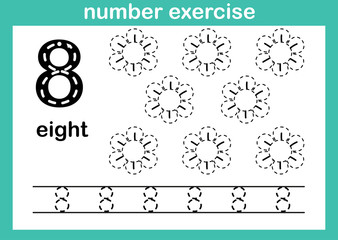 number exercise illustration vector