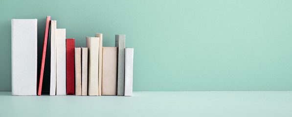Obraz premium Stack of mini old books. 