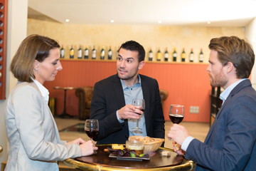 business people meeting in modern restaurant