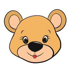 The head of a little pretty bear girl