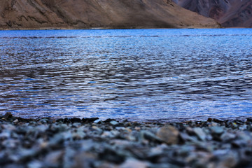 The clear blue water